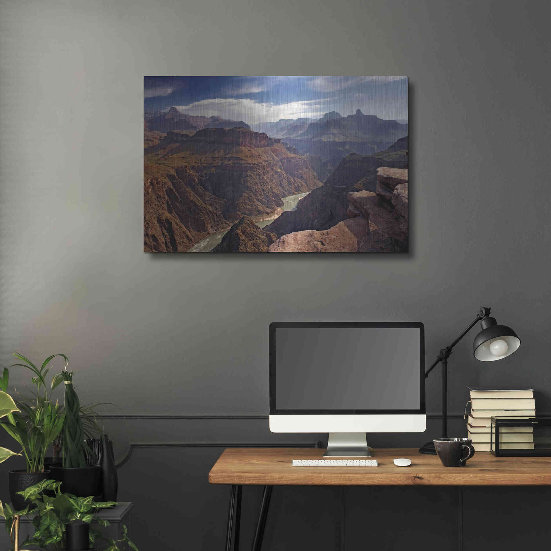 Luxe Metal Art 'Plateau Point' by Mike Jones, Metal Wall Art,36x24