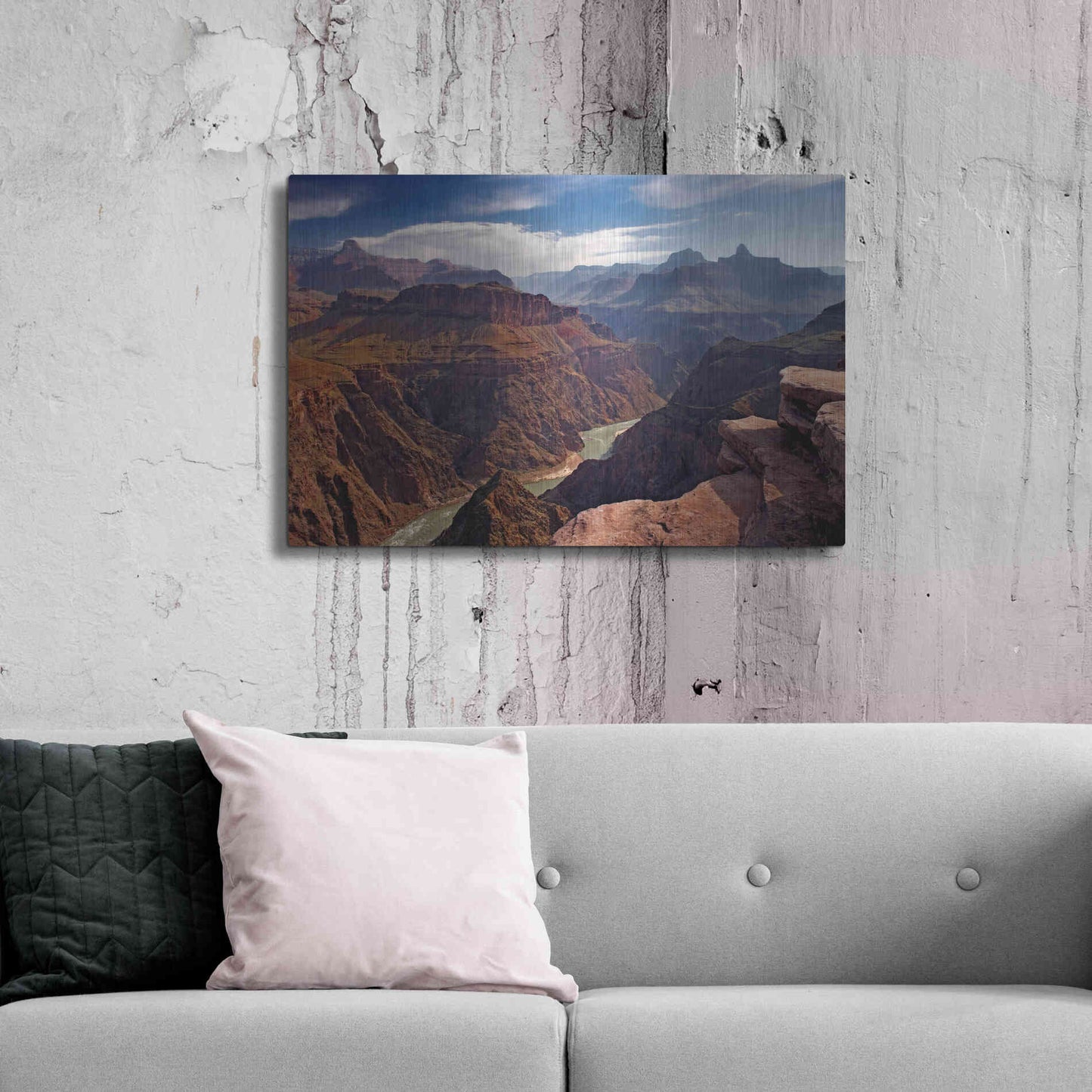 Luxe Metal Art 'Plateau Point' by Mike Jones, Metal Wall Art,36x24