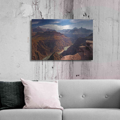 Luxe Metal Art 'Plateau Point' by Mike Jones, Metal Wall Art,36x24