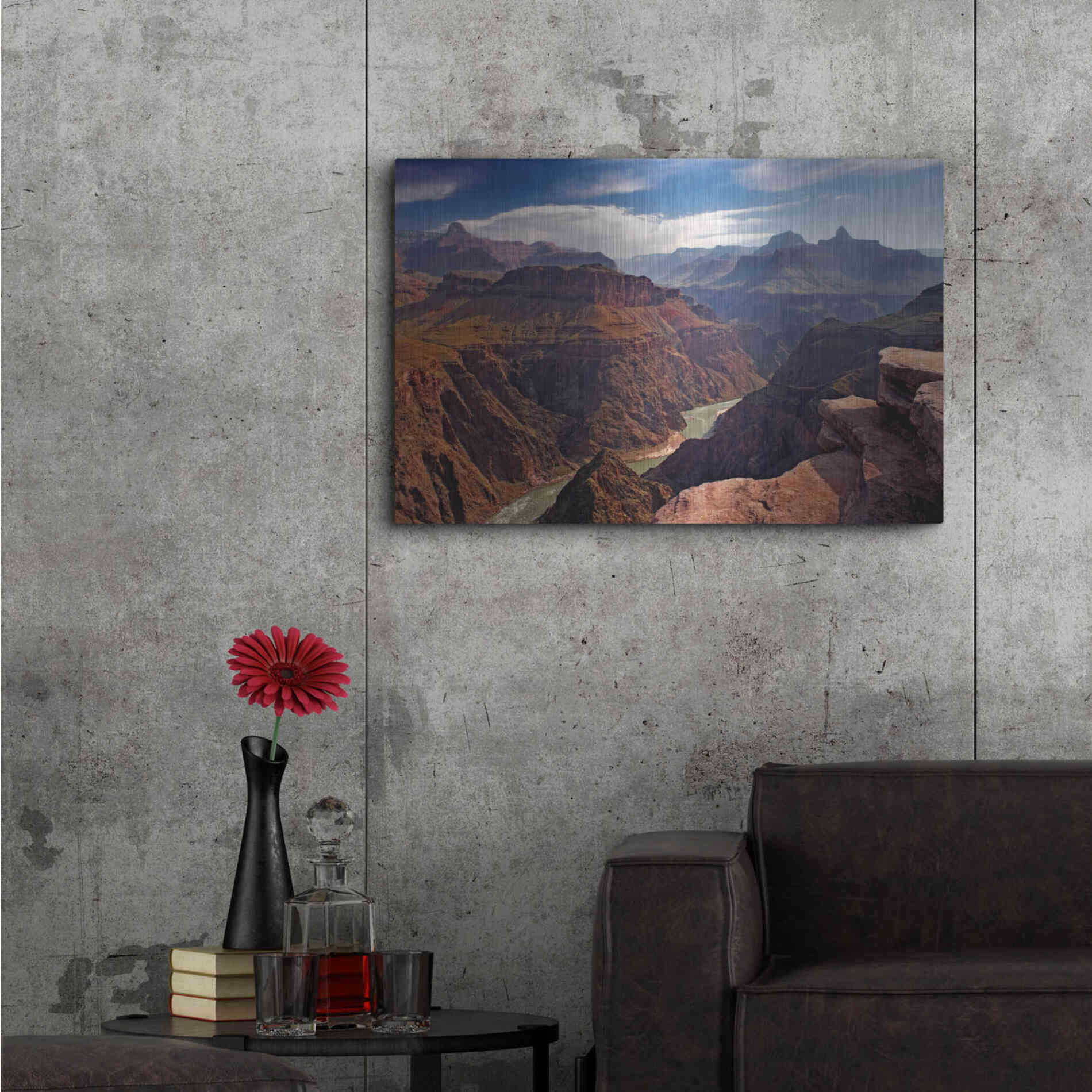 Luxe Metal Art 'Plateau Point' by Mike Jones, Metal Wall Art,36x24