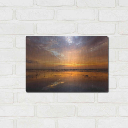 Luxe Metal Art 'Port Aransas Campground Sunrise' by Mike Jones, Metal Wall Art,16x12