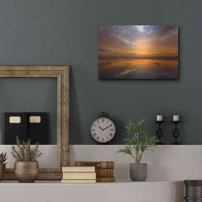 Luxe Metal Art 'Port Aransas Campground Sunrise' by Mike Jones, Metal Wall Art,16x12