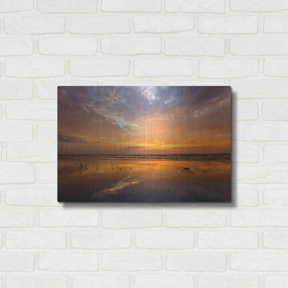 Luxe Metal Art 'Port Aransas Campground Sunrise' by Mike Jones, Metal Wall Art,24x16