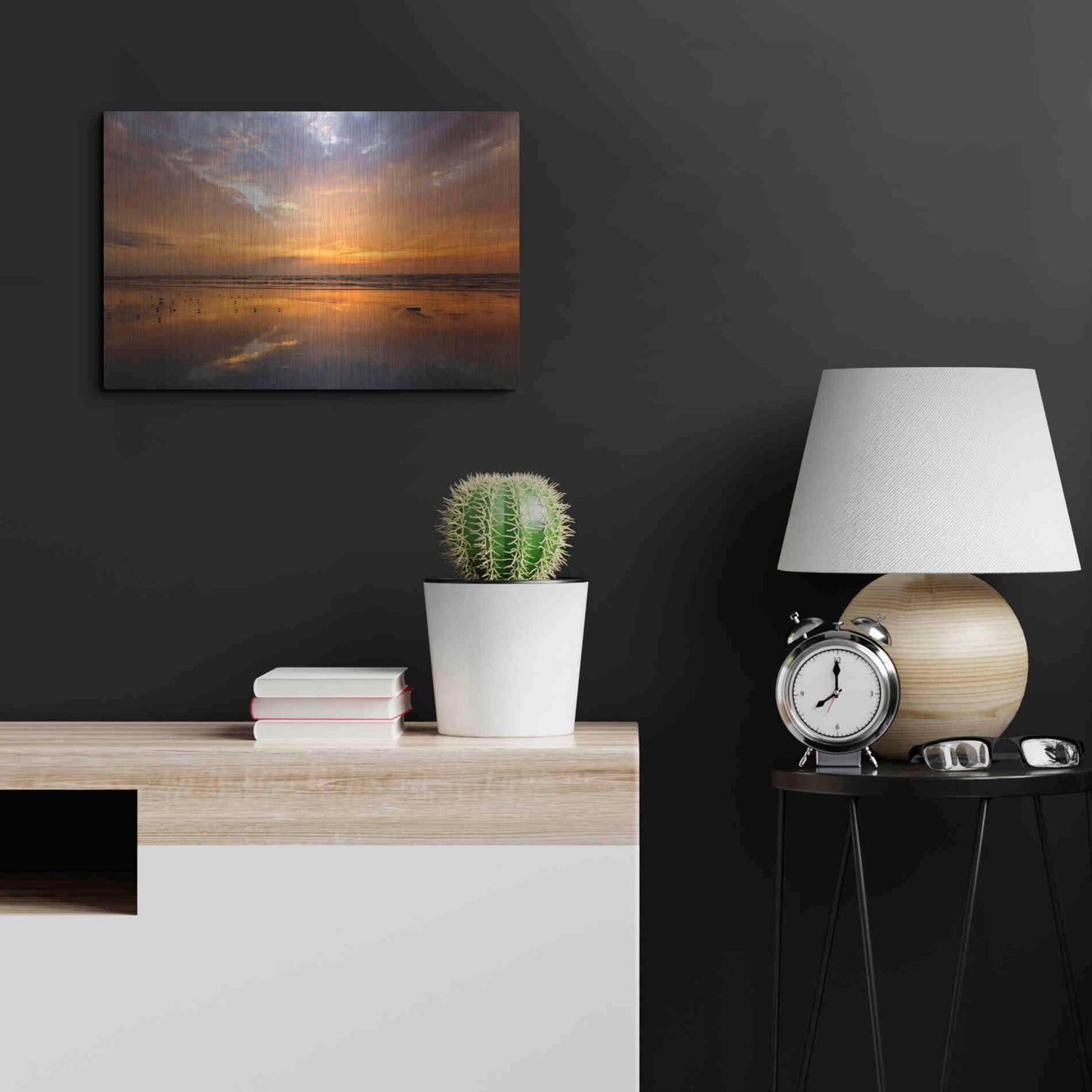 Luxe Metal Art 'Port Aransas Campground Sunrise' by Mike Jones, Metal Wall Art,24x16