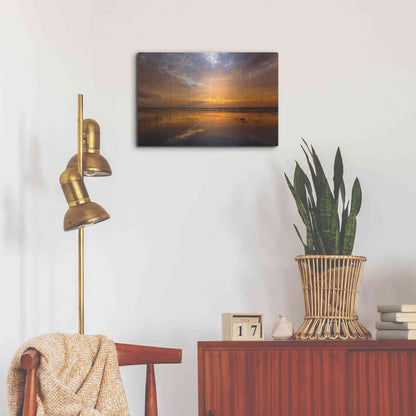 Luxe Metal Art 'Port Aransas Campground Sunrise' by Mike Jones, Metal Wall Art,24x16