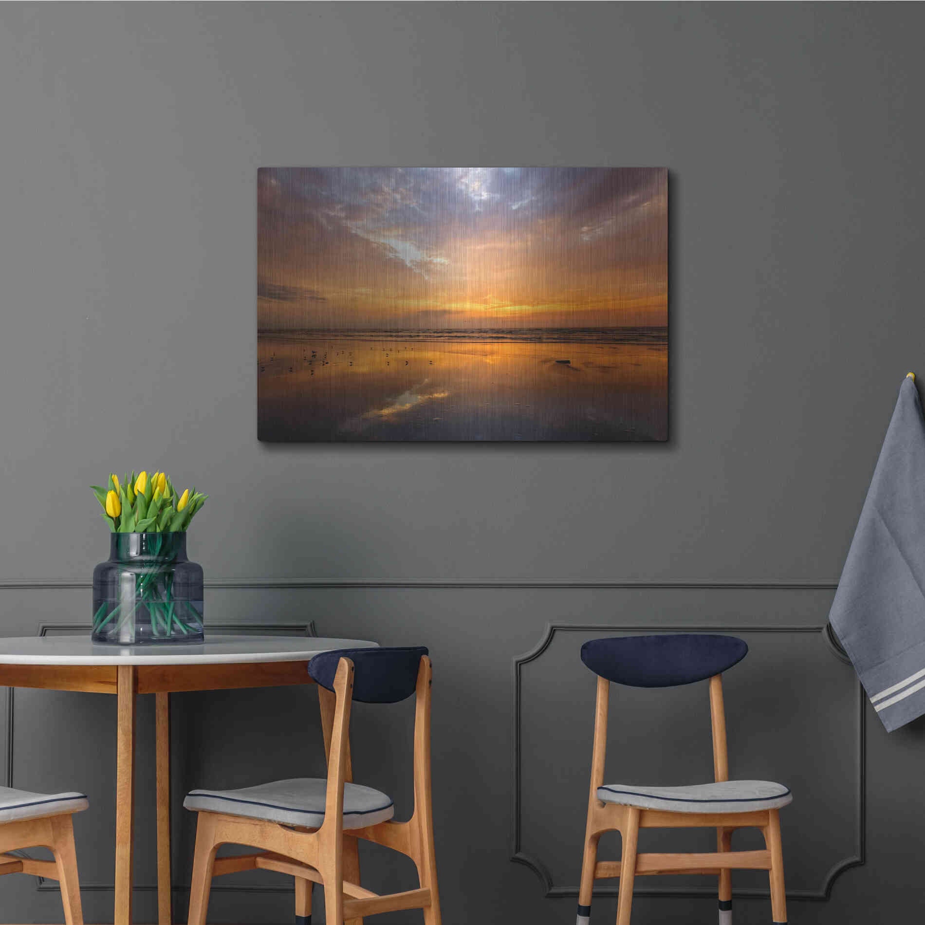 Luxe Metal Art 'Port Aransas Campground Sunrise' by Mike Jones, Metal Wall Art,36x24