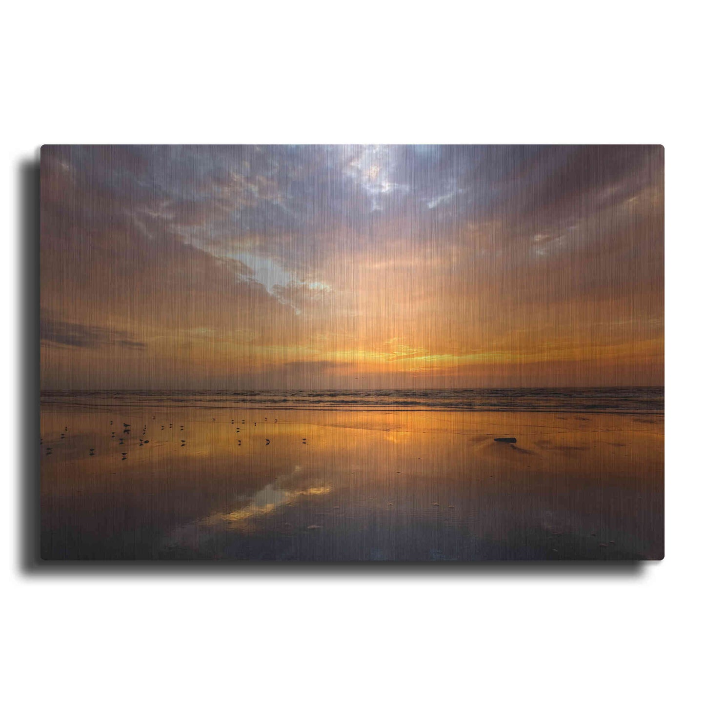 Luxe Metal Art 'Port Aransas Campground Sunrise' by Mike Jones, Metal Wall Art