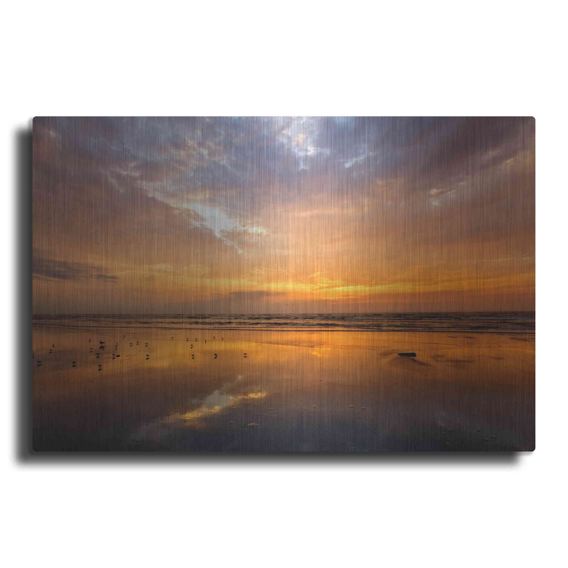 Luxe Metal Art 'Port Aransas Campground Sunrise' by Mike Jones, Metal Wall Art