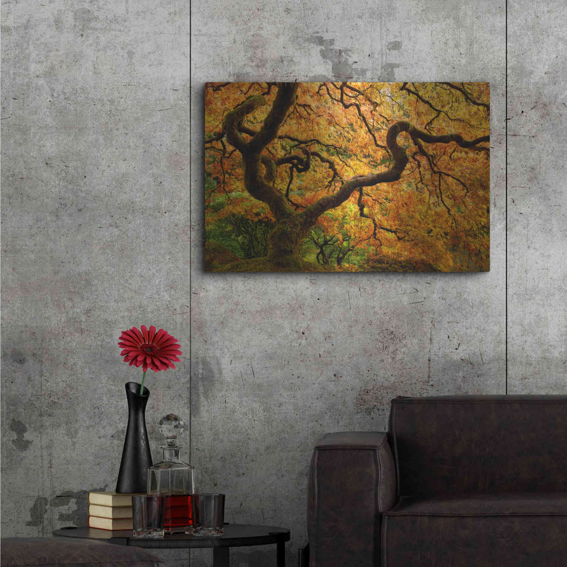 Luxe Metal Art 'Portland Japanese Garden' by Mike Jones, Metal Wall Art,36x24