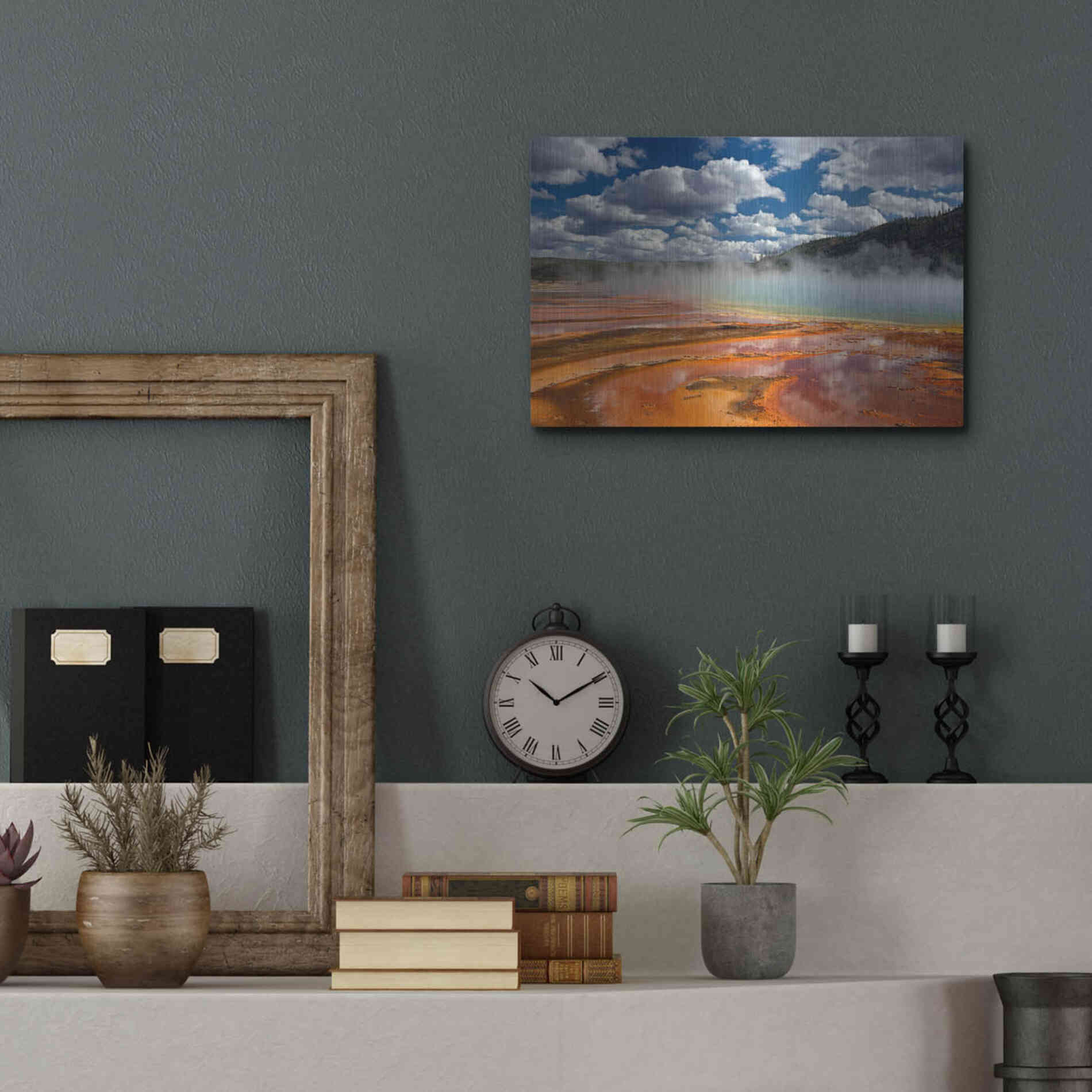 Luxe Metal Art 'Prismatic Springs' by Mike Jones, Metal Wall Art,16x12