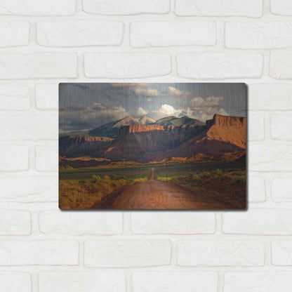 Luxe Metal Art 'Rt 128 Vastle Valley' by Mike Jones, Metal Wall Art,16x12
