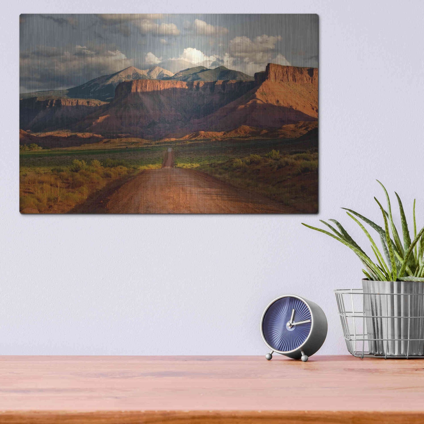 Luxe Metal Art 'Rt 128 Vastle Valley' by Mike Jones, Metal Wall Art,16x12