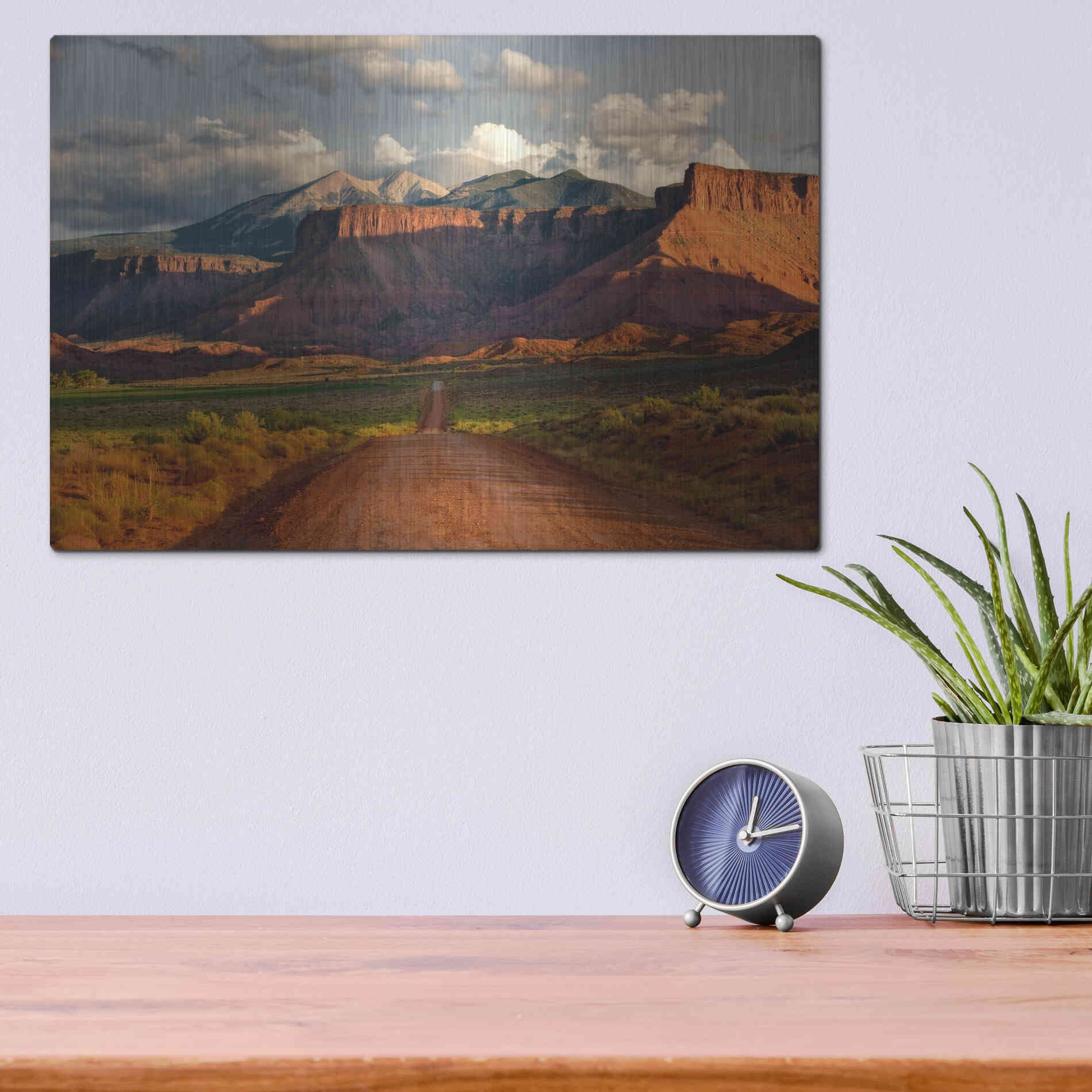 Luxe Metal Art 'Rt 128 Vastle Valley' by Mike Jones, Metal Wall Art,16x12