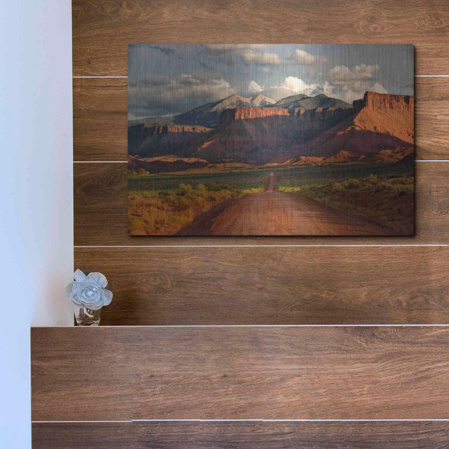 Luxe Metal Art 'Rt 128 Vastle Valley' by Mike Jones, Metal Wall Art,16x12