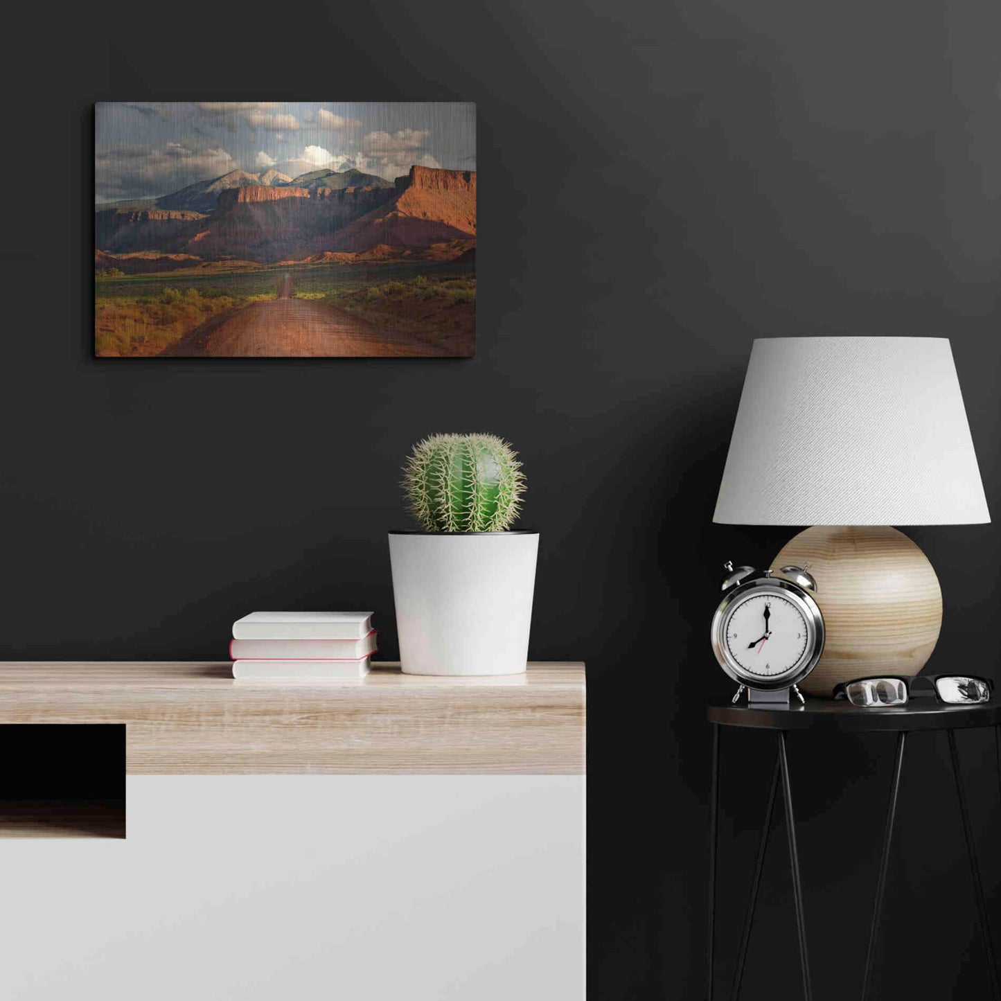 Luxe Metal Art 'Rt 128 Vastle Valley' by Mike Jones, Metal Wall Art,24x16