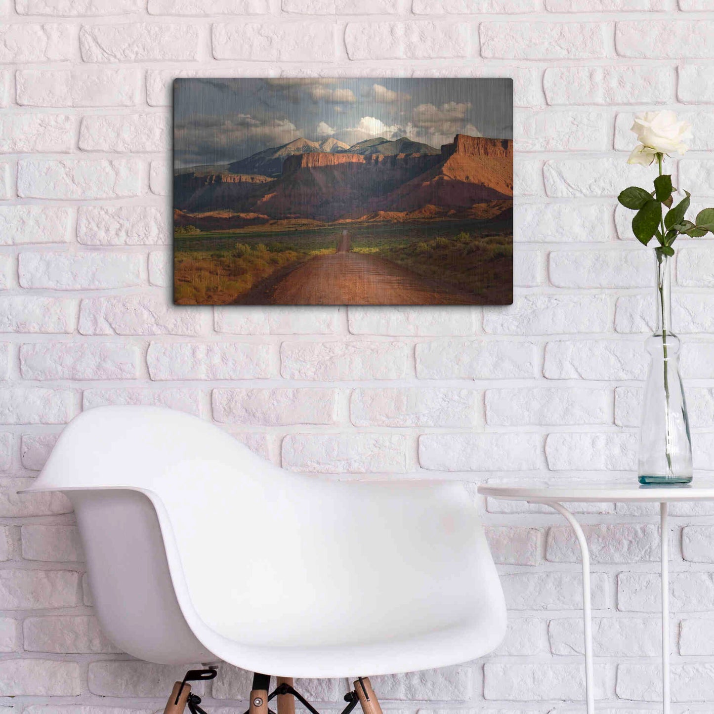 Luxe Metal Art 'Rt 128 Vastle Valley' by Mike Jones, Metal Wall Art,24x16