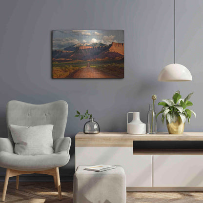 Luxe Metal Art 'Rt 128 Vastle Valley' by Mike Jones, Metal Wall Art,24x16