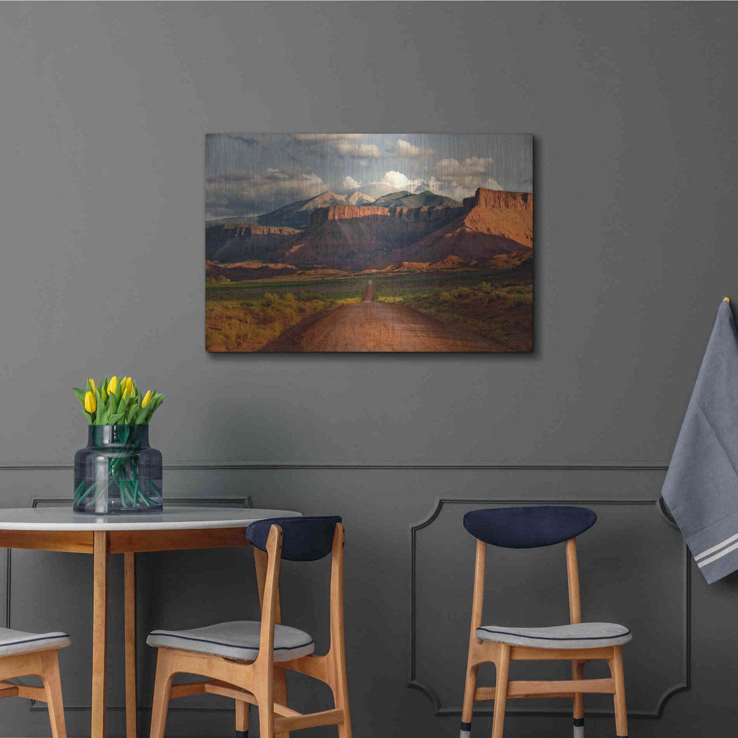 Luxe Metal Art 'Rt 128 Vastle Valley' by Mike Jones, Metal Wall Art,36x24