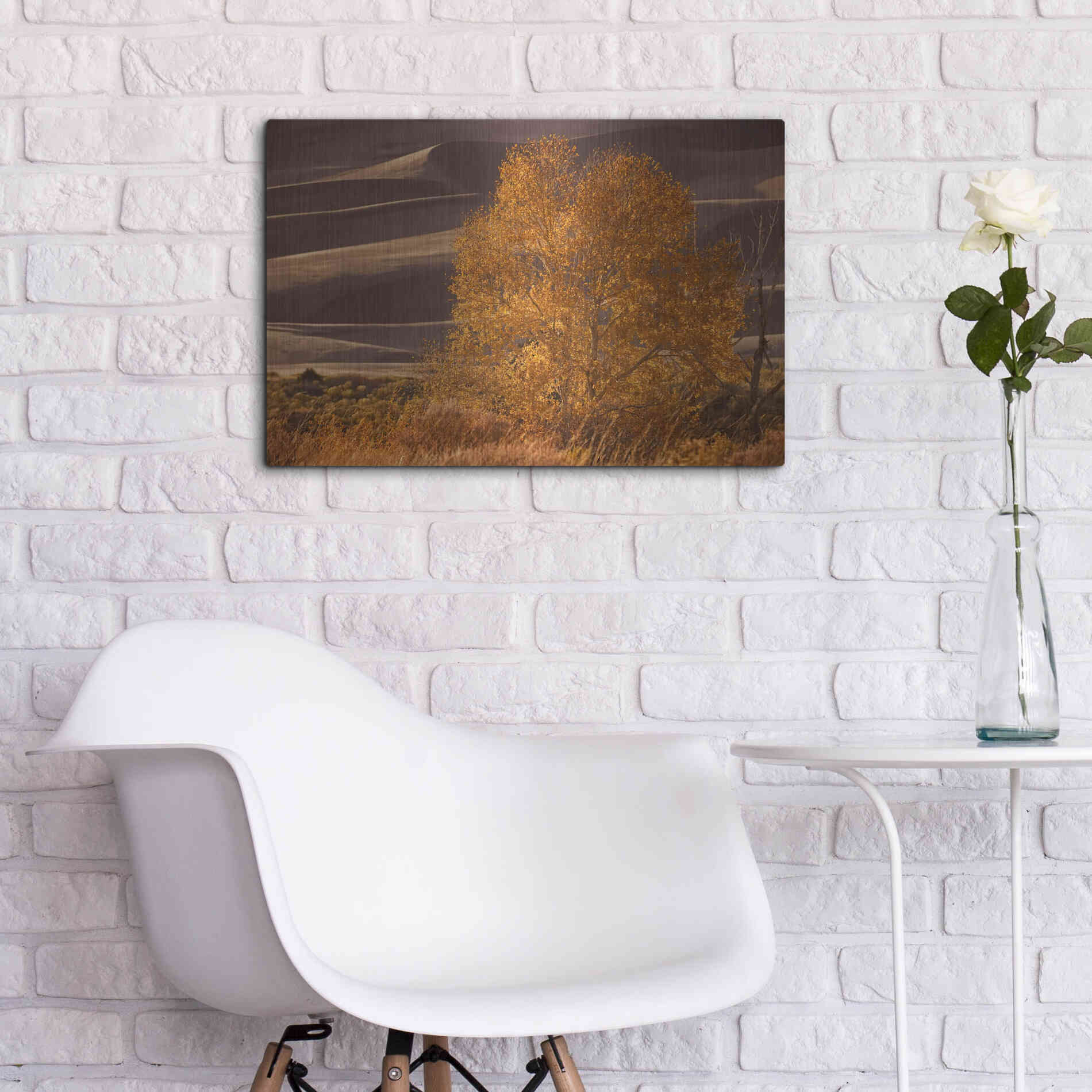 Luxe Metal Art 'Sand Dunes NP' by Mike Jones, Metal Wall Art,24x16