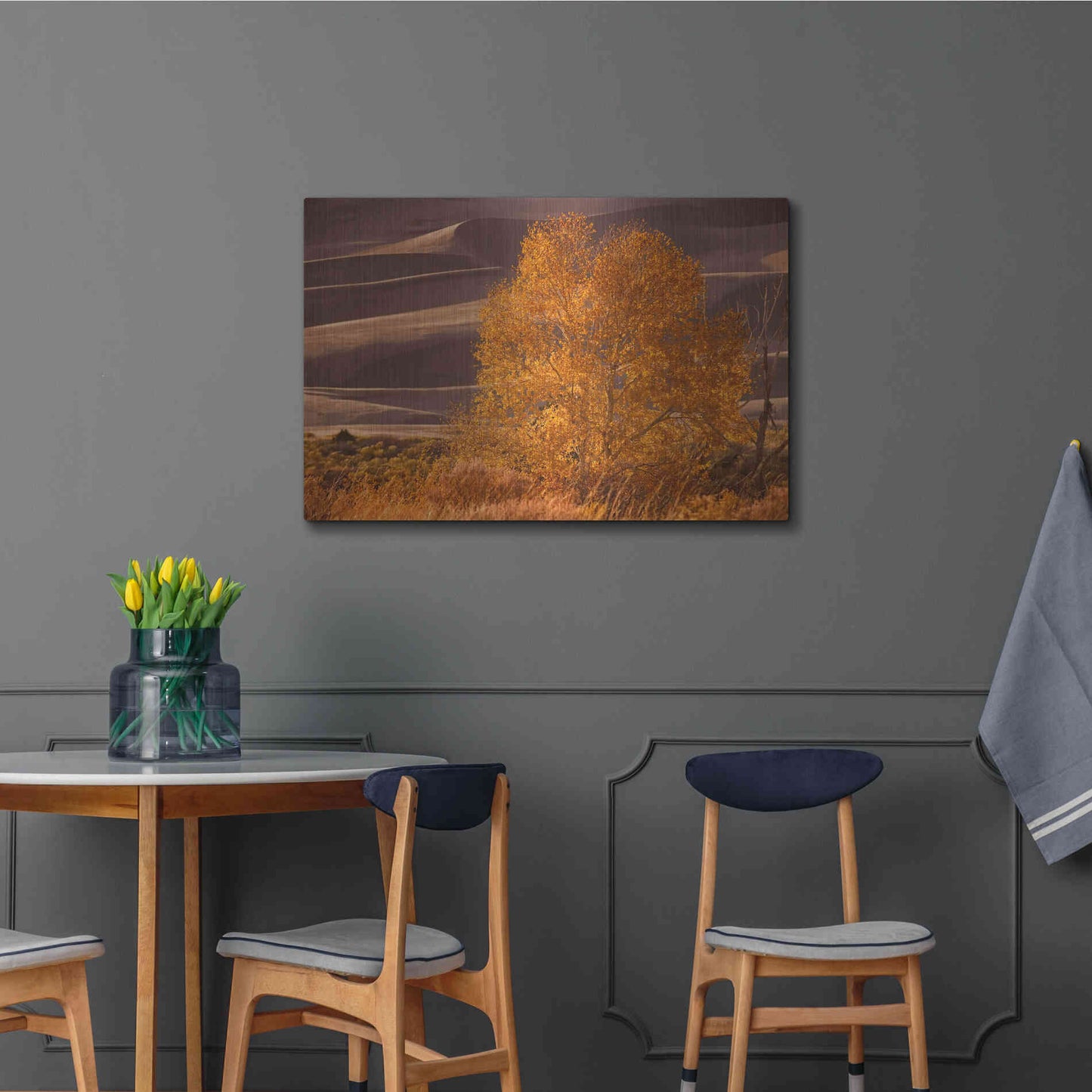 Luxe Metal Art 'Sand Dunes NP' by Mike Jones, Metal Wall Art,36x24