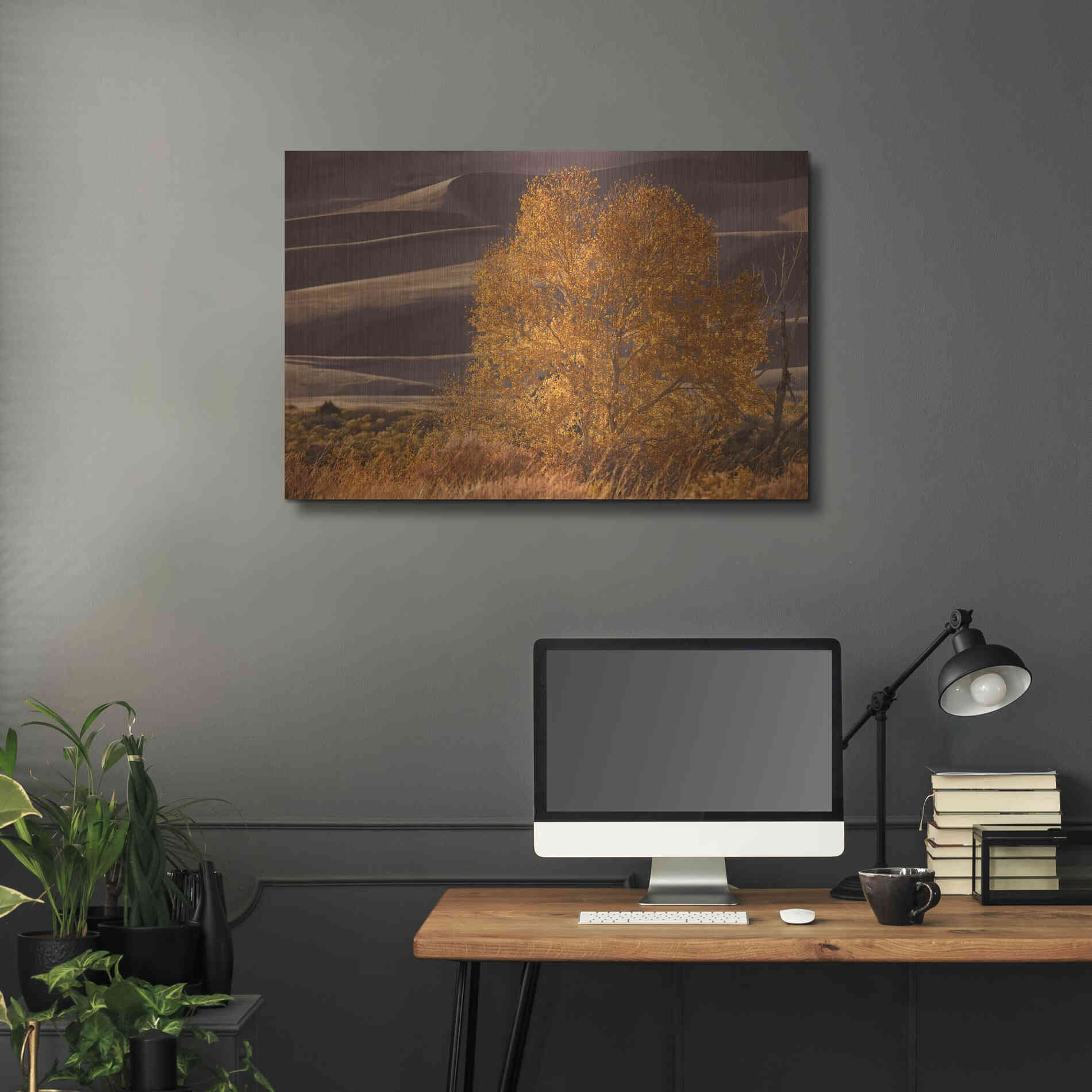 Luxe Metal Art 'Sand Dunes NP' by Mike Jones, Metal Wall Art,36x24