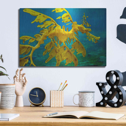 Luxe Metal Art 'Sea Dragon' by Mike Jones, Metal Wall Art,16x12