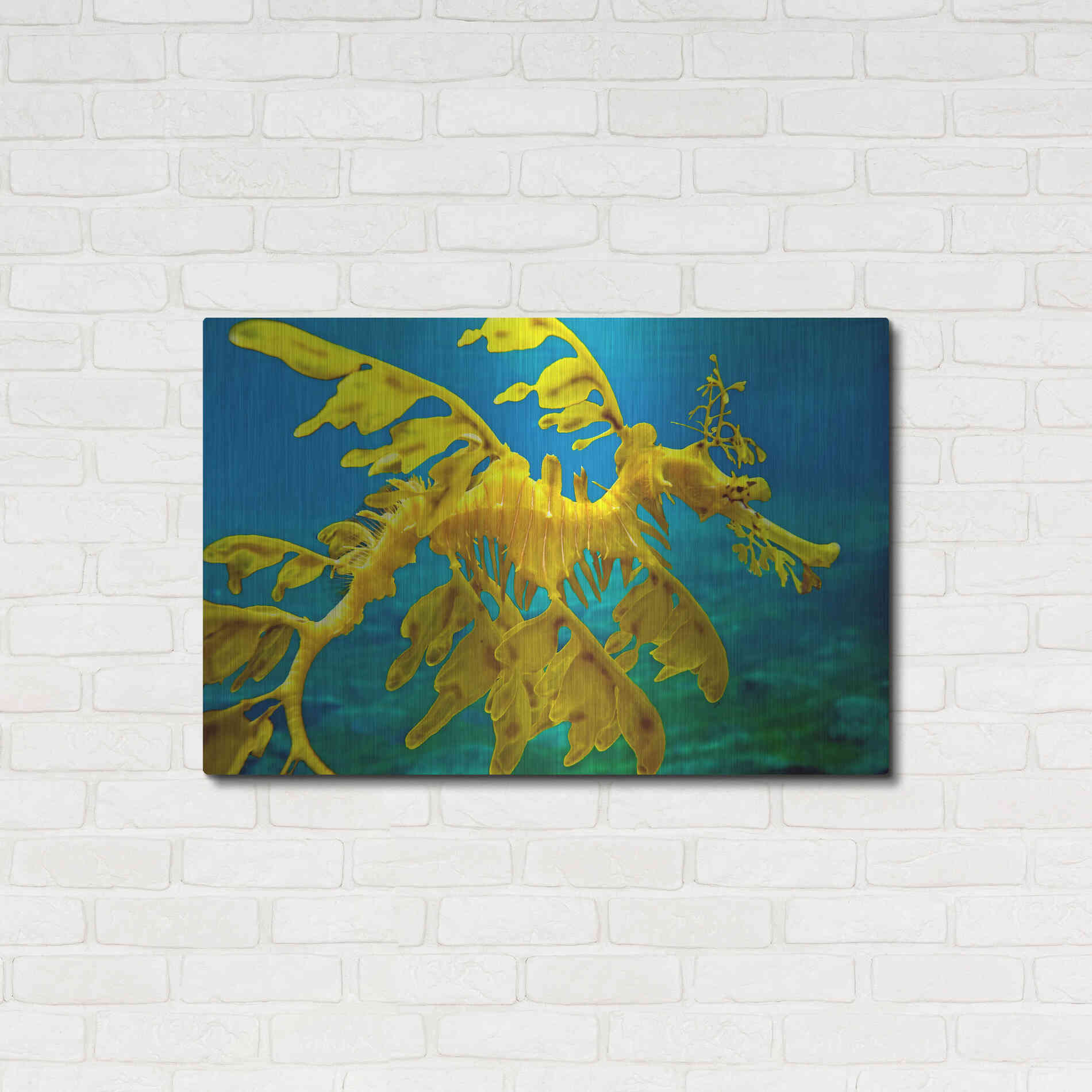 Luxe Metal Art 'Sea Dragon' by Mike Jones, Metal Wall Art,36x24