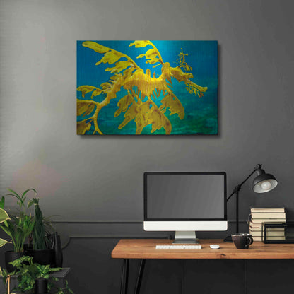 Luxe Metal Art 'Sea Dragon' by Mike Jones, Metal Wall Art,36x24