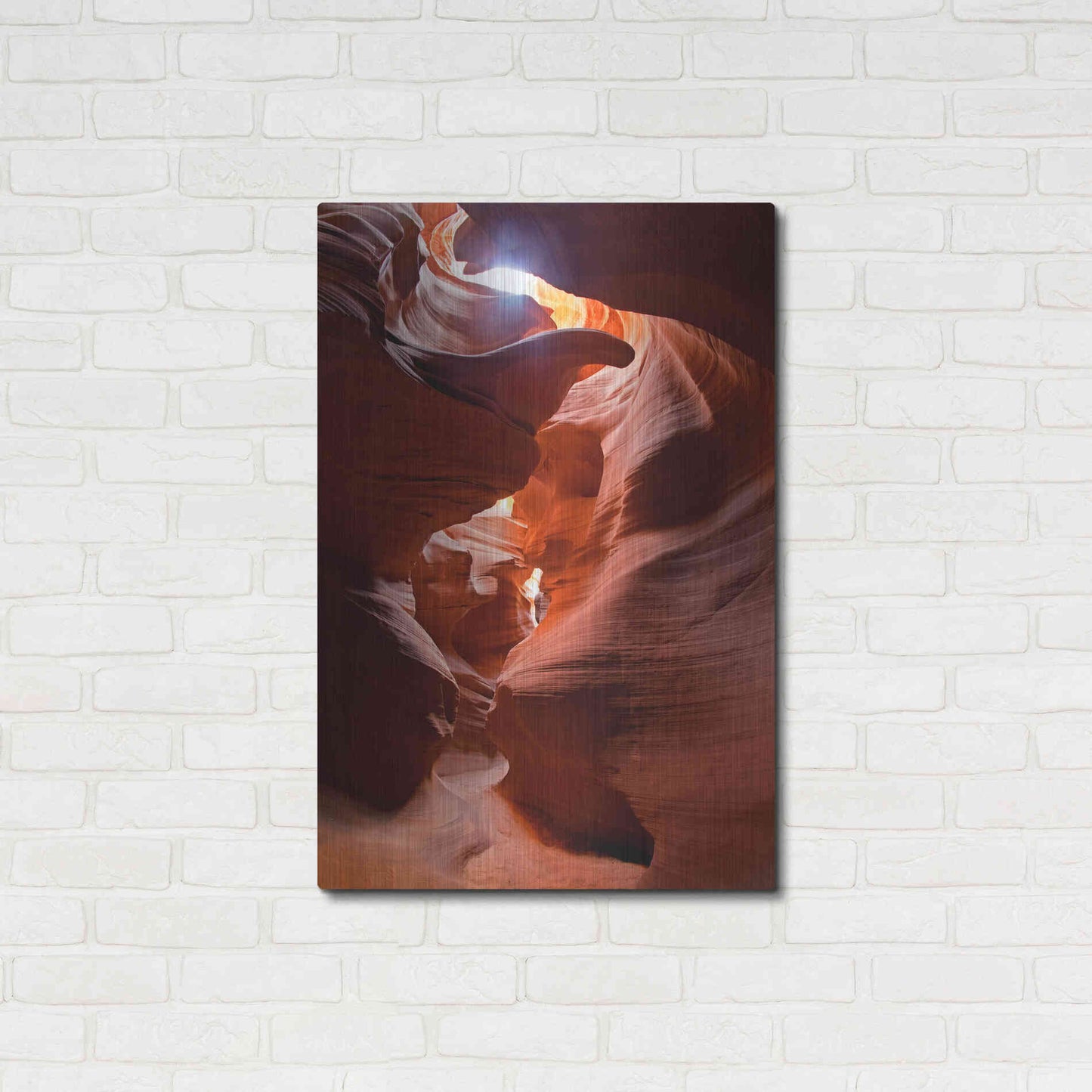 Luxe Metal Art 'Secret Canyon Fisheye' by Mike Jones, Metal Wall Art,24x36