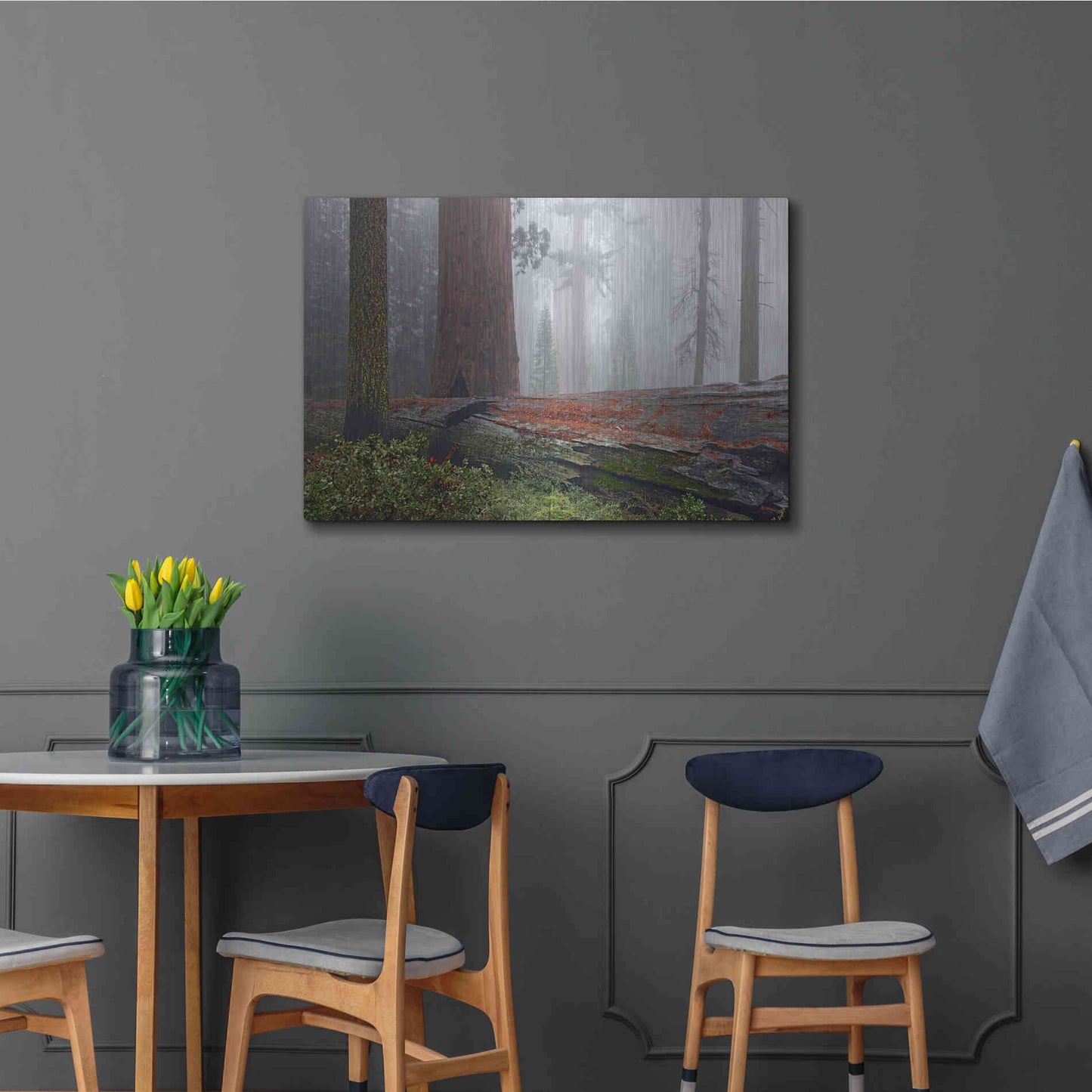 Luxe Metal Art 'Sequoia Fallen Giant' by Mike Jones, Metal Wall Art,36x24