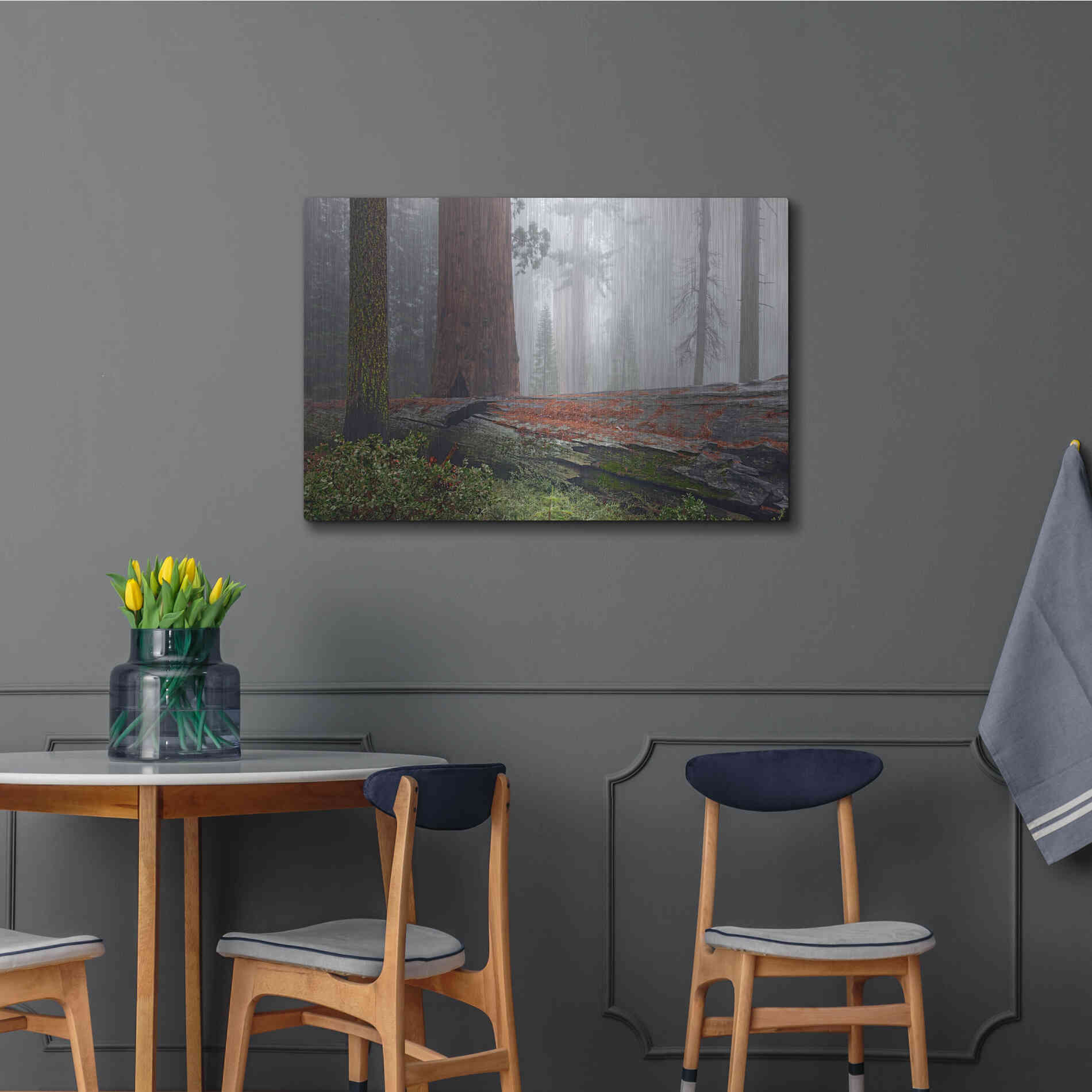 Luxe Metal Art 'Sequoia Fallen Giant' by Mike Jones, Metal Wall Art,36x24