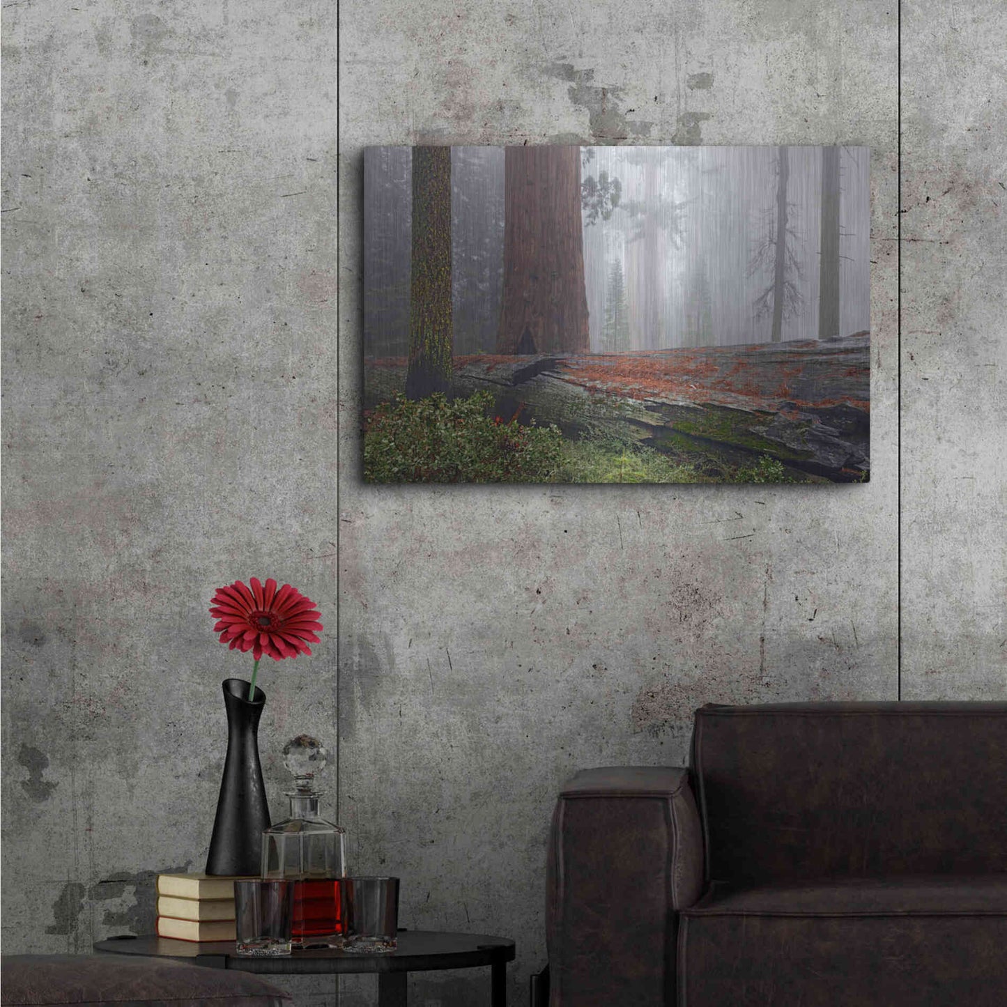 Luxe Metal Art 'Sequoia Fallen Giant' by Mike Jones, Metal Wall Art,36x24