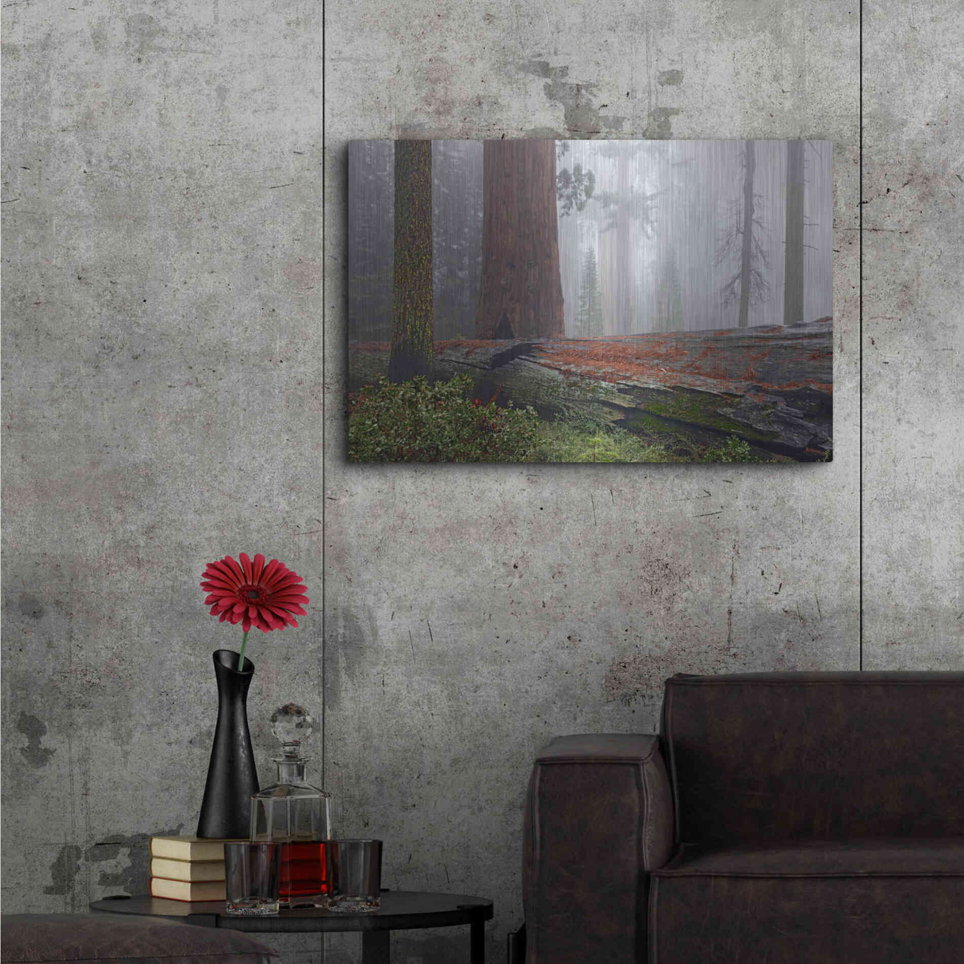 Luxe Metal Art 'Sequoia Fallen Giant' by Mike Jones, Metal Wall Art,36x24