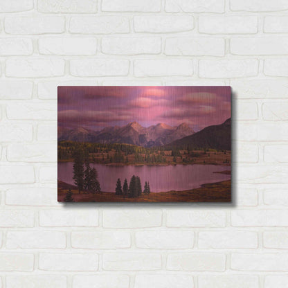 Luxe Metal Art 'Silverton Lake Dusk' by Mike Jones, Metal Wall Art,24x16