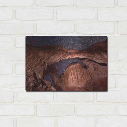 Luxe Metal Art 'Star Trails Diminishing' by Mike Jones, Metal Wall Art,16x12