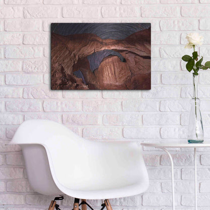 Luxe Metal Art 'Star Trails Diminishing' by Mike Jones, Metal Wall Art,24x16