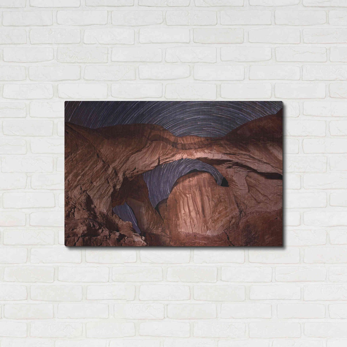 Luxe Metal Art 'Star Trails Diminishing' by Mike Jones, Metal Wall Art,36x24