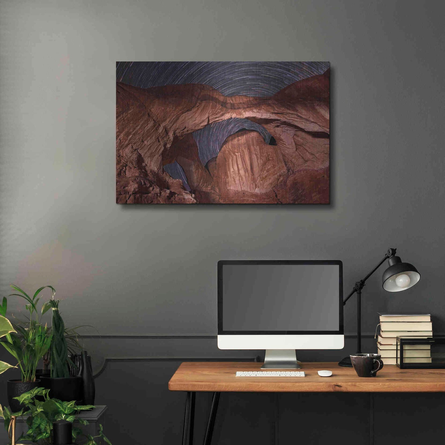 Luxe Metal Art 'Star Trails Diminishing' by Mike Jones, Metal Wall Art,36x24