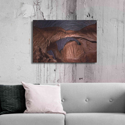 Luxe Metal Art 'Star Trails Diminishing' by Mike Jones, Metal Wall Art,36x24