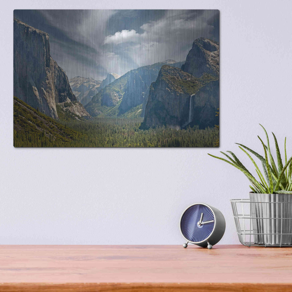 Luxe Metal Art 'Tunnel View' by Mike Jones, Metal Wall Art,16x12