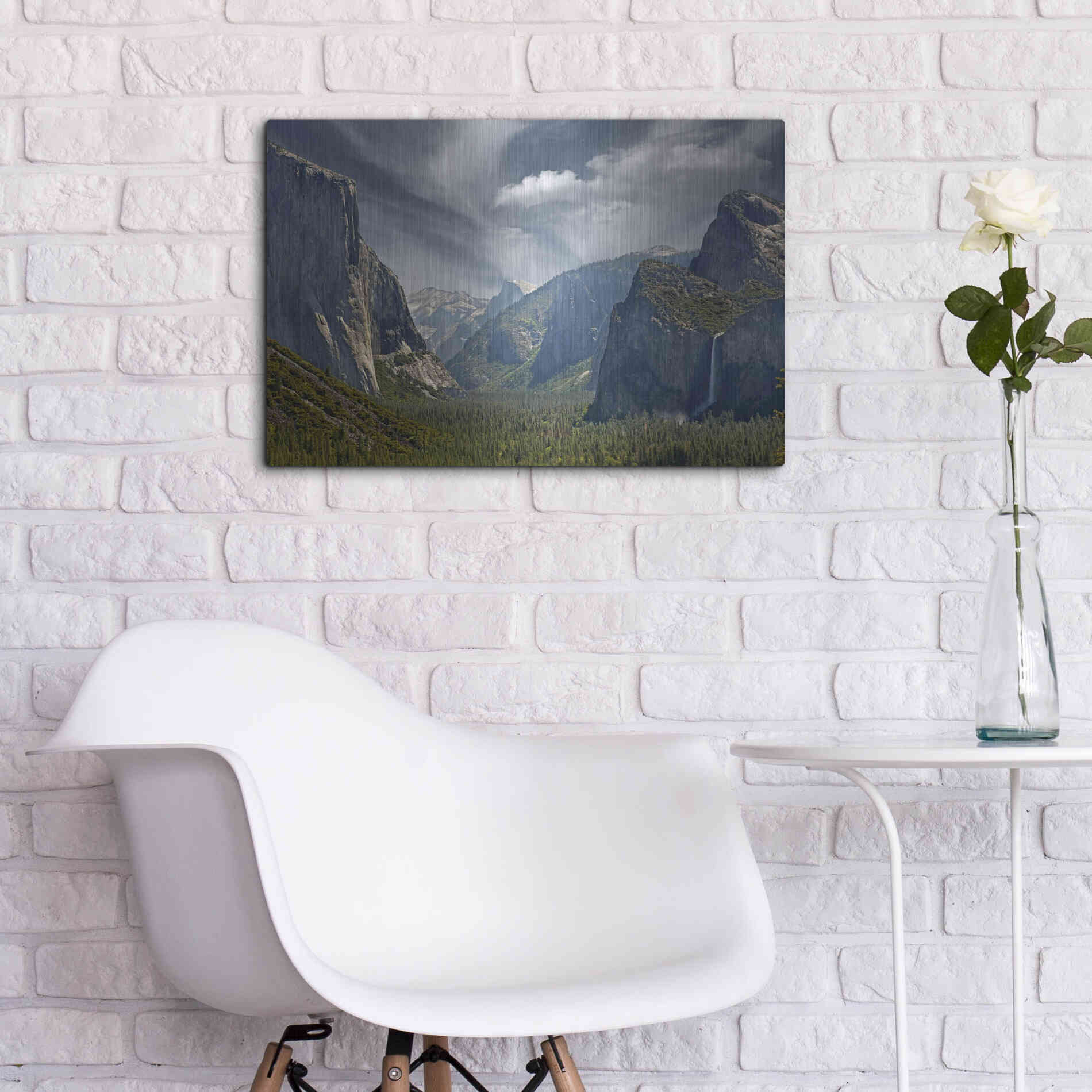 Luxe Metal Art 'Tunnel View' by Mike Jones, Metal Wall Art,24x16