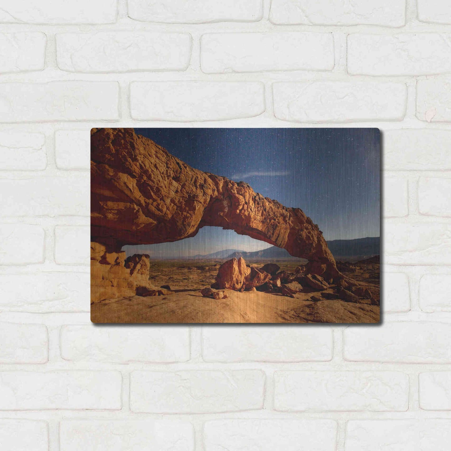 Luxe Metal Art 'Utah Sunset Arch' by Mike Jones, Metal Wall Art,16x12