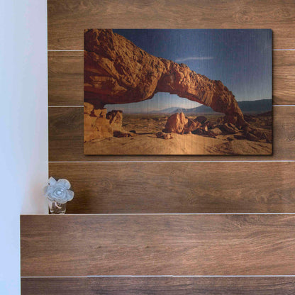 Luxe Metal Art 'Utah Sunset Arch' by Mike Jones, Metal Wall Art,16x12