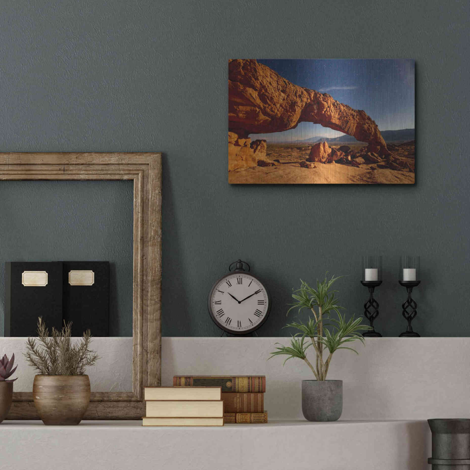 Luxe Metal Art 'Utah Sunset Arch' by Mike Jones, Metal Wall Art,16x12