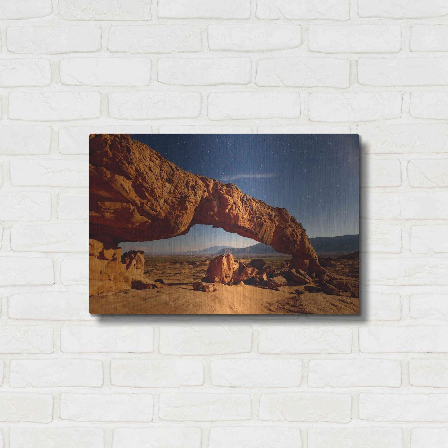 Luxe Metal Art 'Utah Sunset Arch' by Mike Jones, Metal Wall Art,24x16