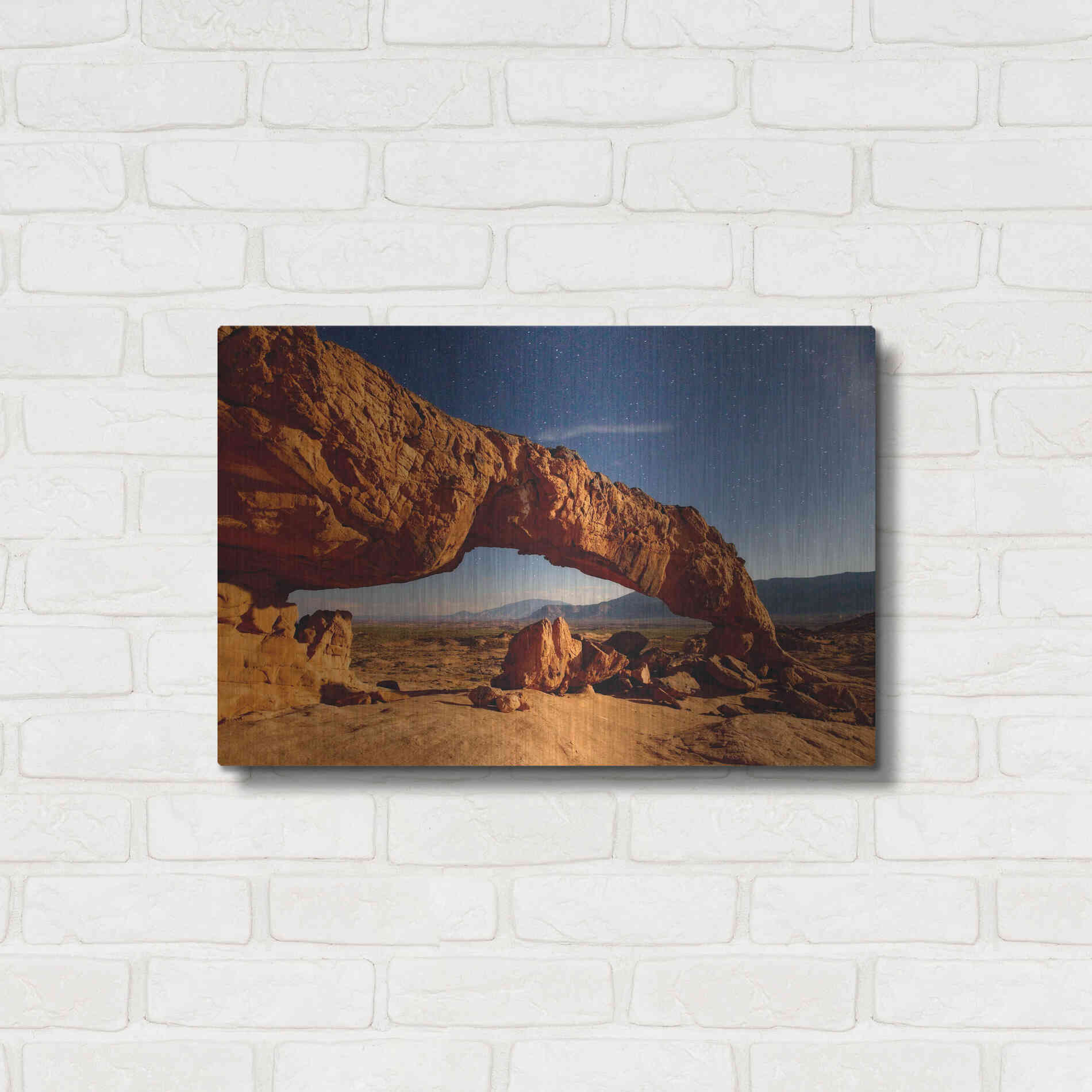 Luxe Metal Art 'Utah Sunset Arch' by Mike Jones, Metal Wall Art,24x16