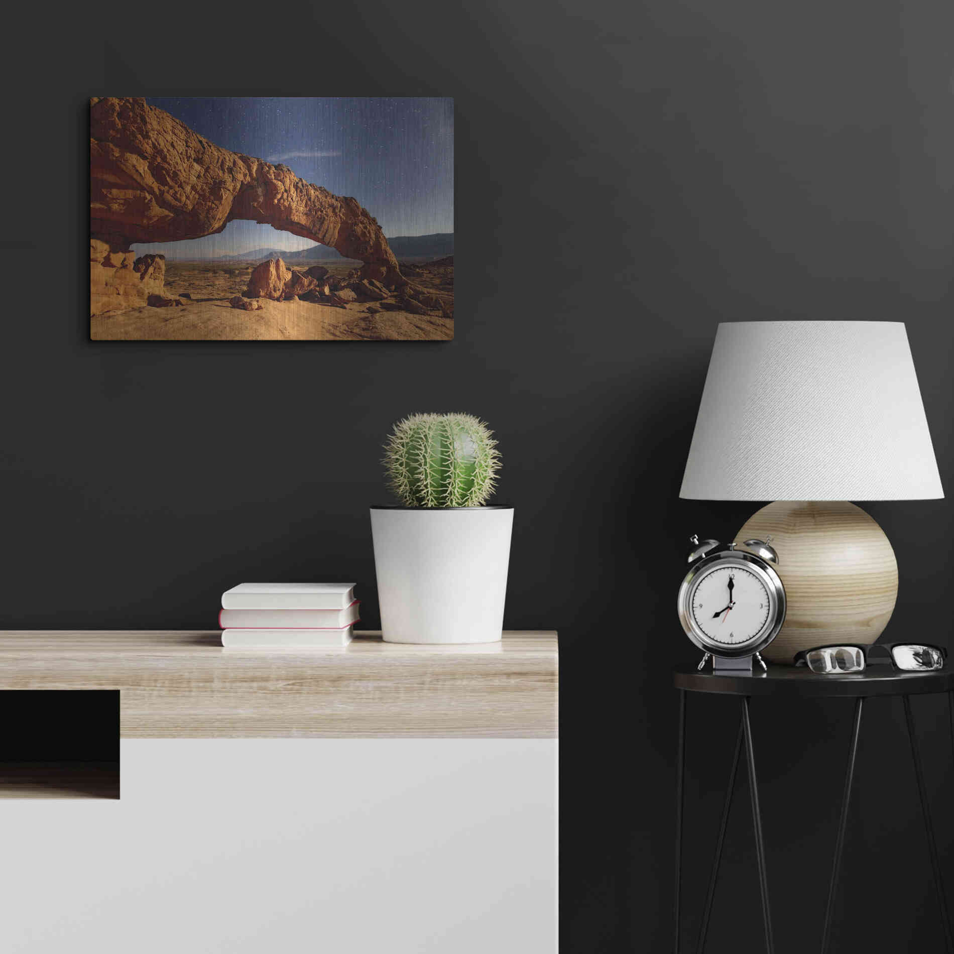 Luxe Metal Art 'Utah Sunset Arch' by Mike Jones, Metal Wall Art,24x16
