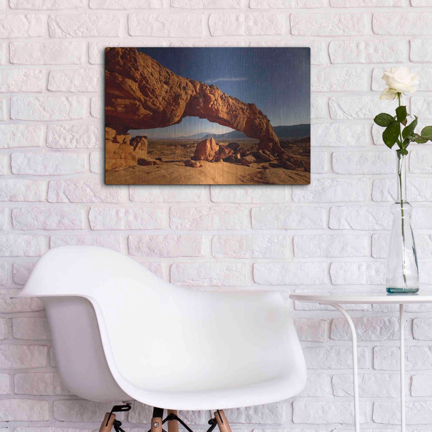 Luxe Metal Art 'Utah Sunset Arch' by Mike Jones, Metal Wall Art,24x16
