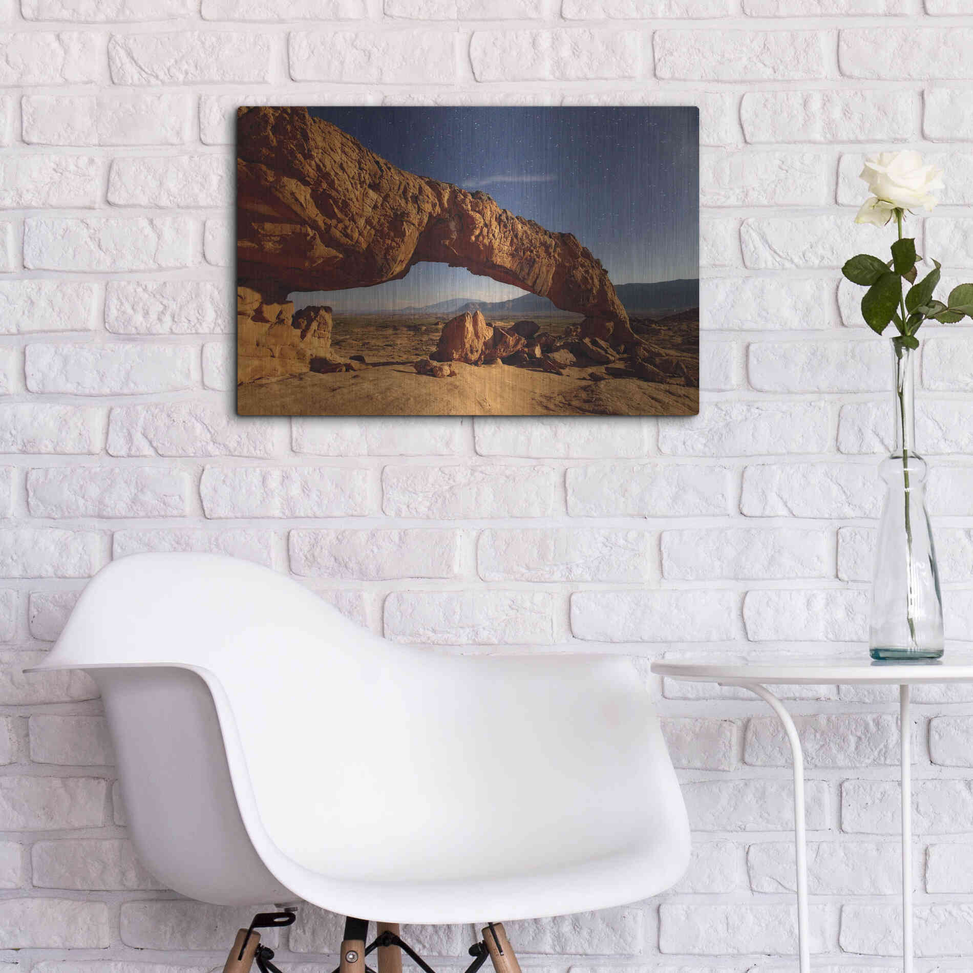 Luxe Metal Art 'Utah Sunset Arch' by Mike Jones, Metal Wall Art,24x16
