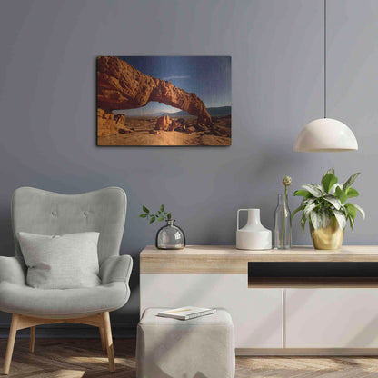 Luxe Metal Art 'Utah Sunset Arch' by Mike Jones, Metal Wall Art,24x16